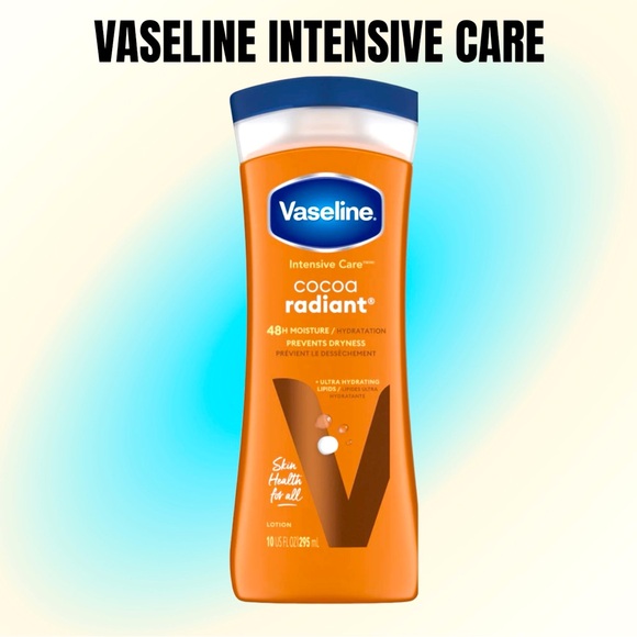 VASELINE INTENSIVE CARE COCOA RADIANT NON GREASY LOTION PURE COCOA BUTTER 10oz - Picture 1 of 3
